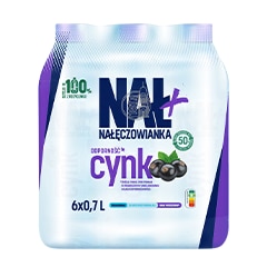 Nałęczowianka niegazowana rPET 0,7 l Cynk&Porzeczka (6-pak)