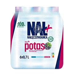 Nałęczowianka niegazowana rPET 0,7 l Potas&Jeżyna (6-pack)
