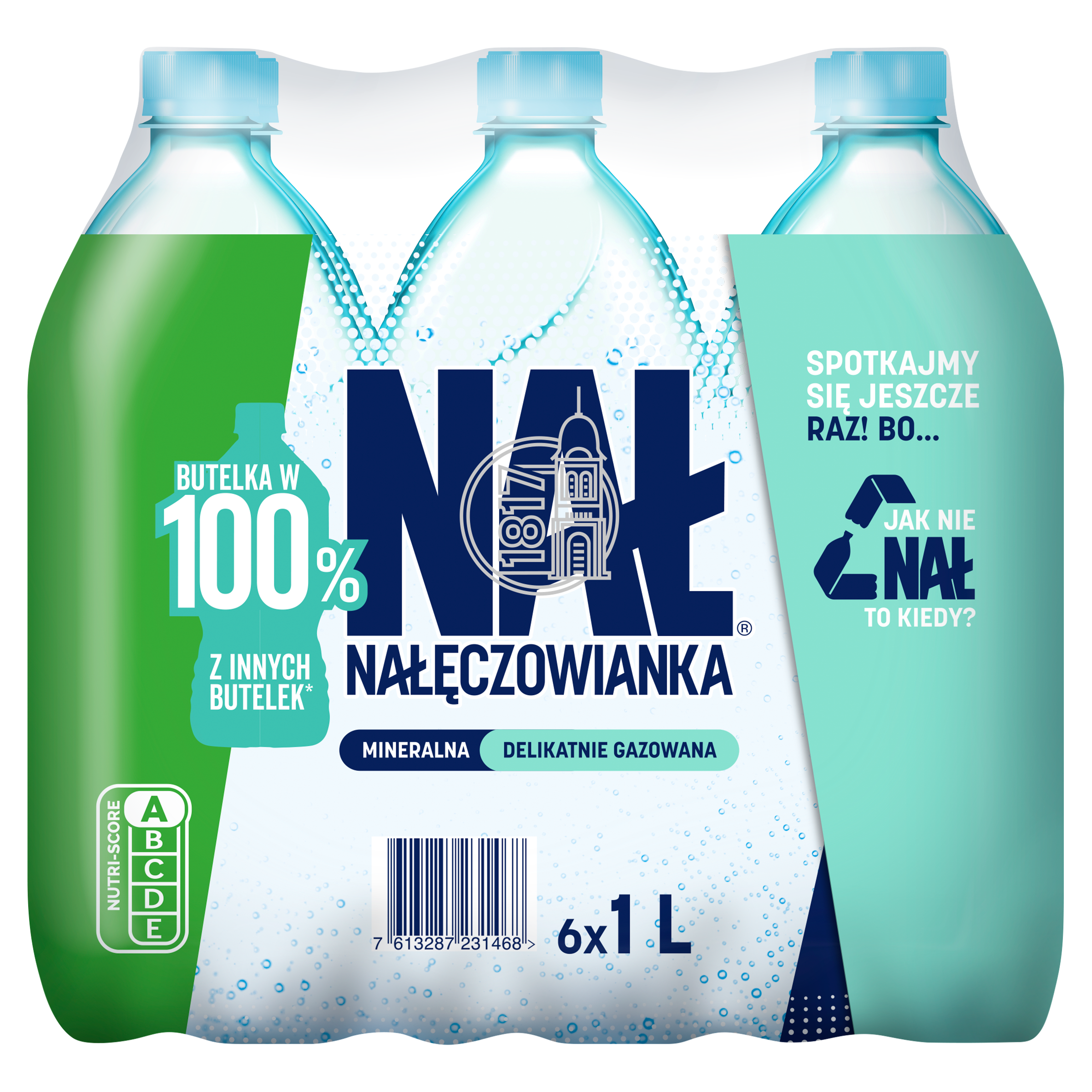 Nałęczowianka delikatnie gazowana 1 l (6-pak)